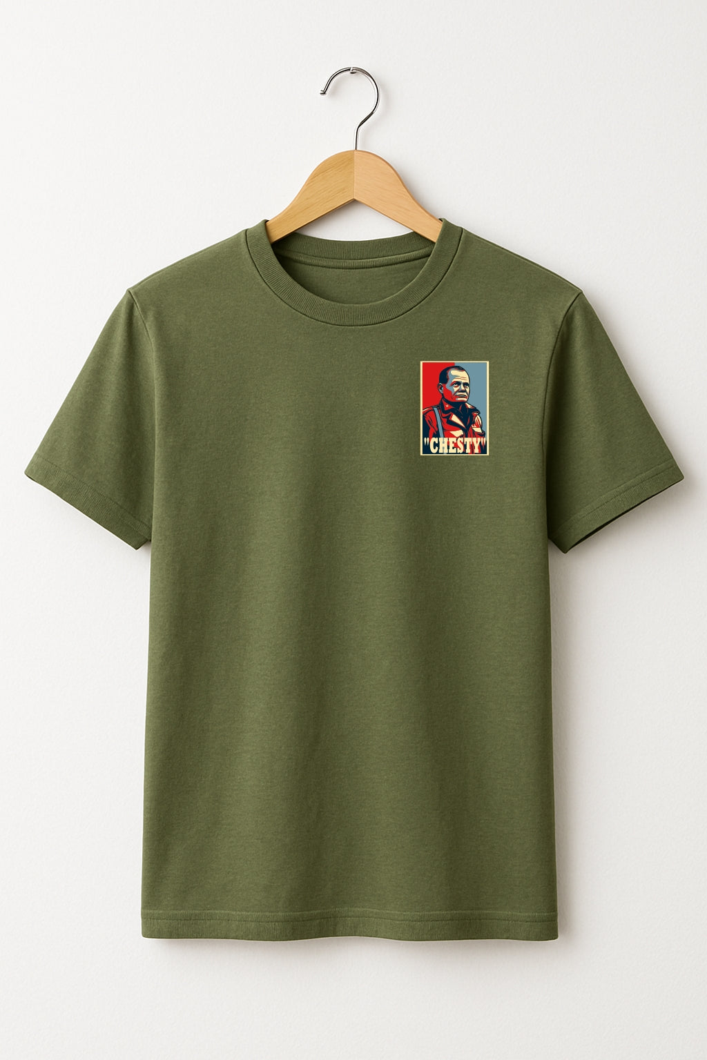 CHESTY olive green t shirt short sleeve