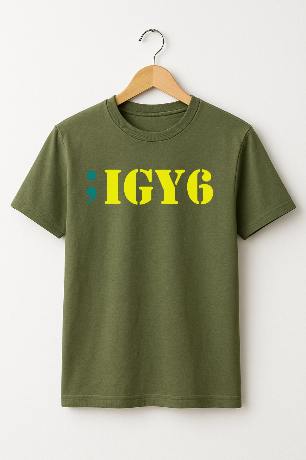 IGY6 olive green short sleeve t shirt
